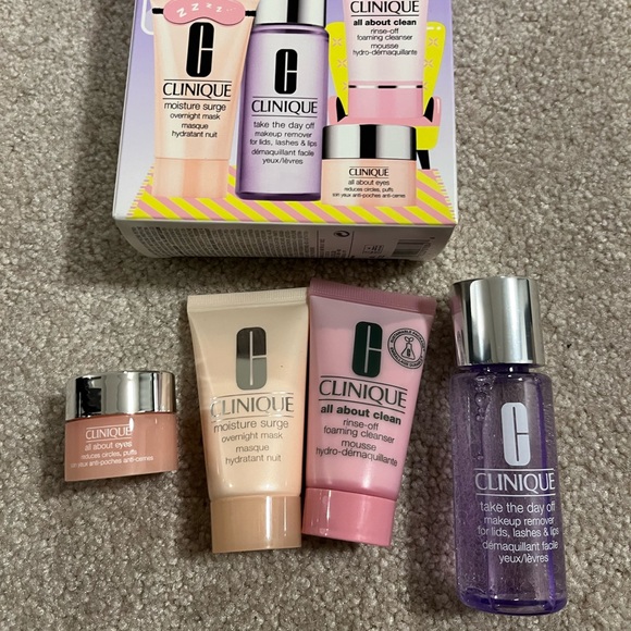 Clinique Other - Clinique skincare 4 pc set New in box!makeup remover/cleanser/eye cream/mask GWP